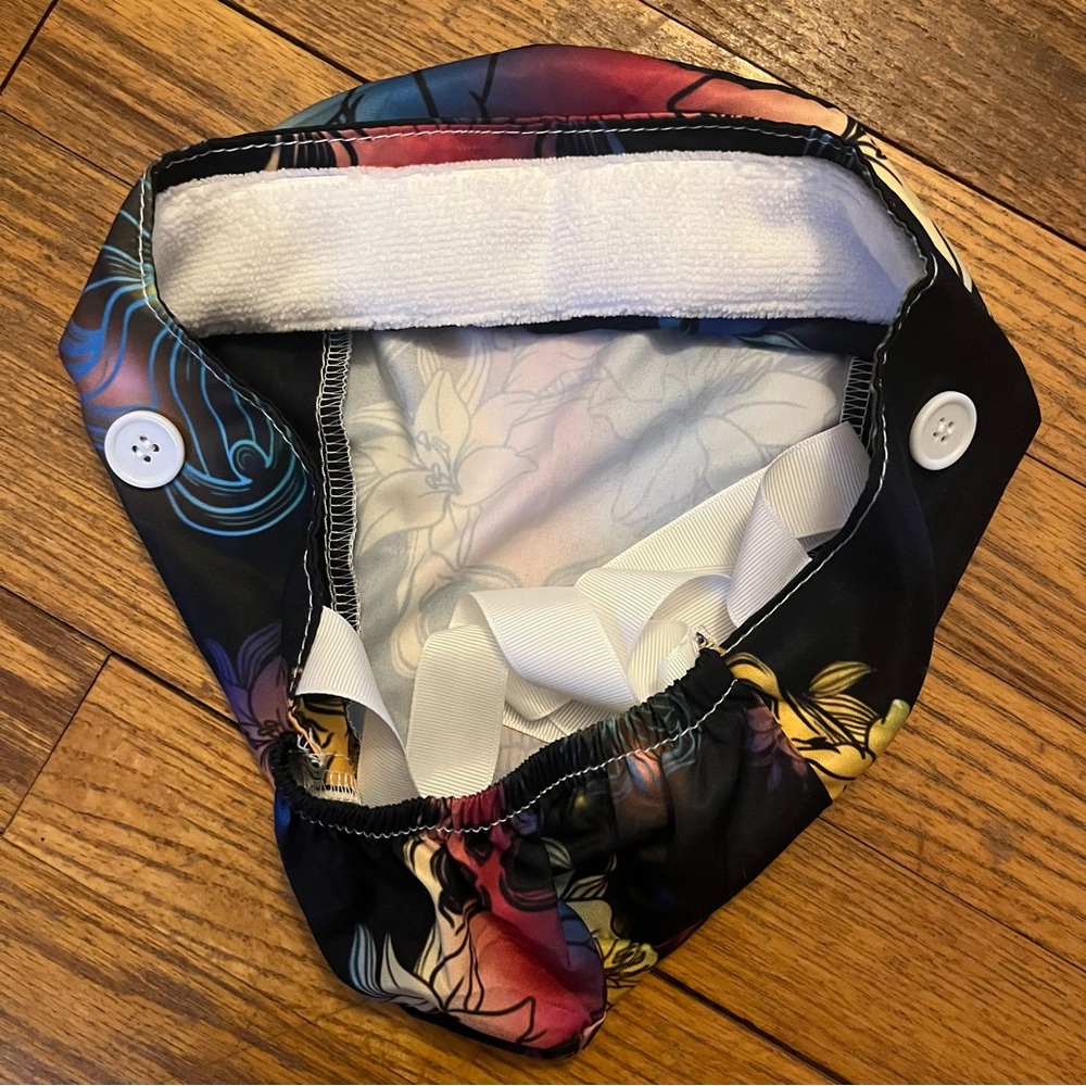 Skull and Floral Scrub Caps - Picture 3 of 4